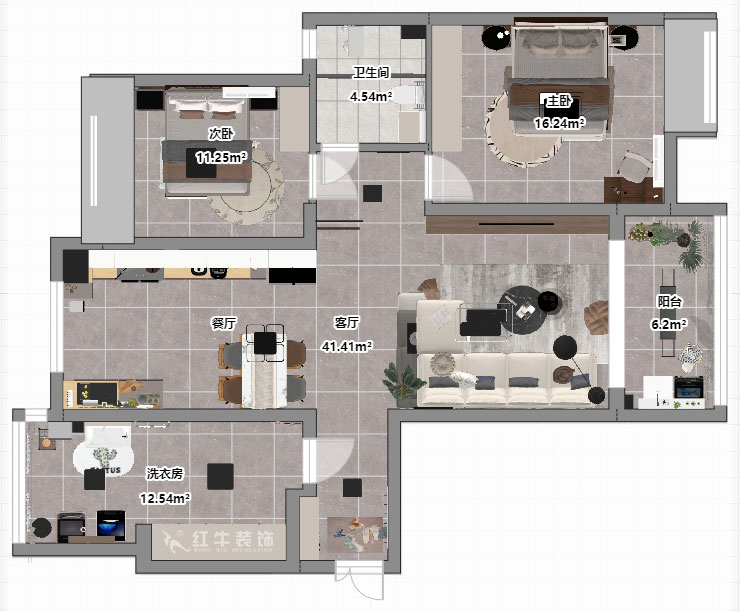 孟宪涛｜碧桂园凤凰城翰林湾9-304-120㎡-现代简约风格｜3室2厅1卫｜新房装修｜定制家｜全包16